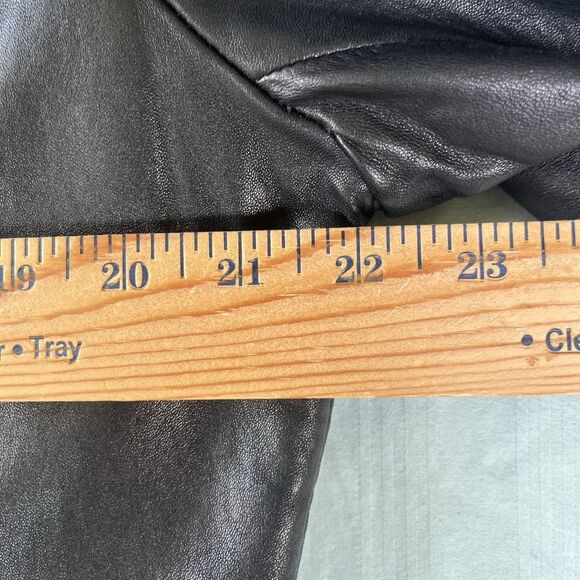 Vintage Jones New York Leather Jacket/Blazer Womens XL Black Retro Classic - Picture 9 of 13